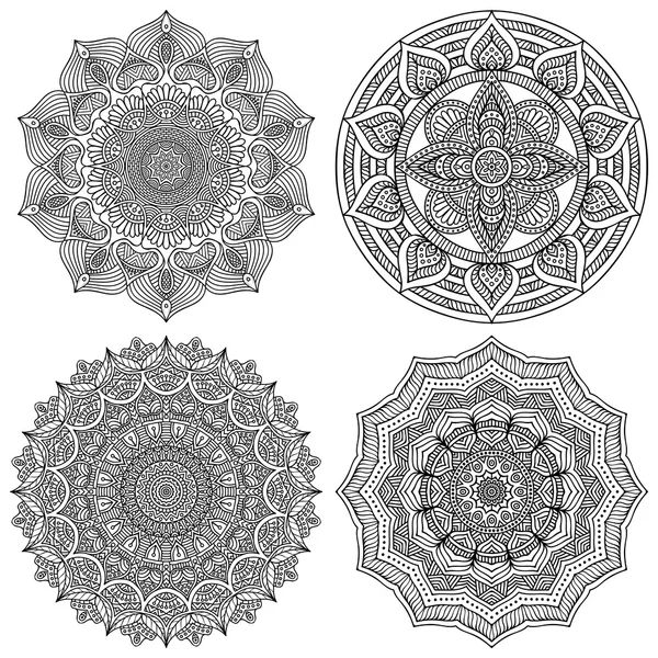 Decorative mandala collection — Stock Vector