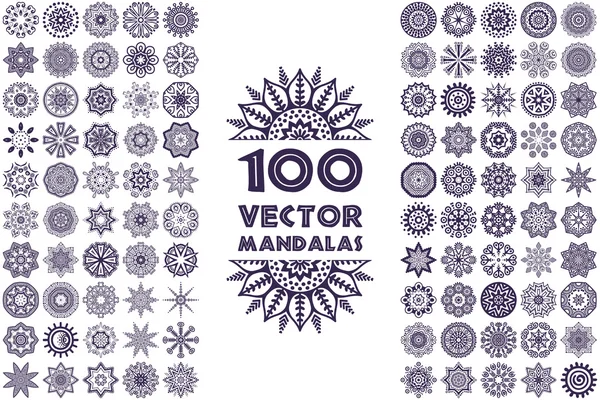 Dekoratif mandala koleksiyonu — Stok Vektör