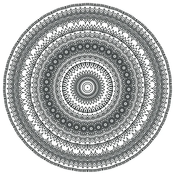 Mandala étnico decorativo — Vector de stock