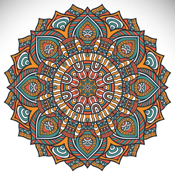 Mandala étnico decorativo — Vector de stock