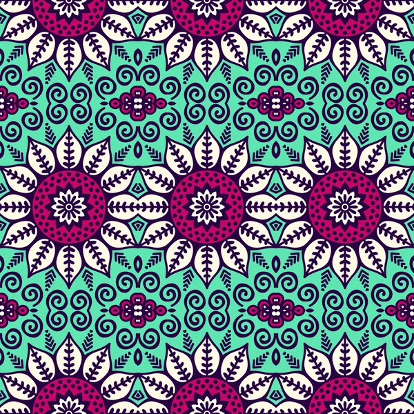 Indian seamless floral pattern — Stock Vector