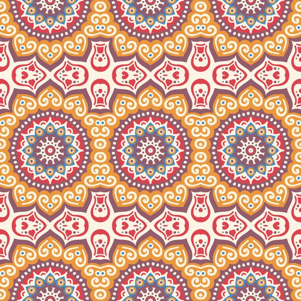 Modèle floral indien sans couture — Image vectorielle