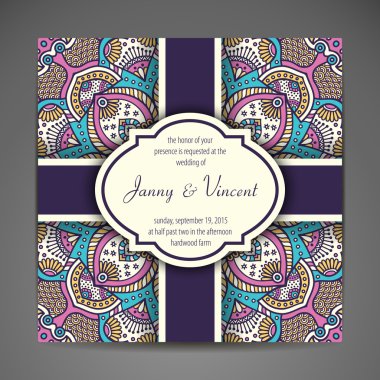 Düğün davetiyesi.