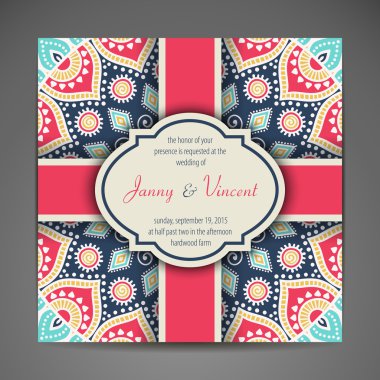 Düğün davetiyesi.