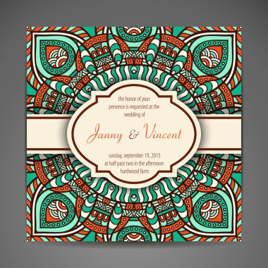 Düğün davetiyesi.