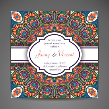 Düğün davetiyesi.