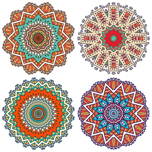 Mandalas. Round Ornament Pattern — Stock Vector