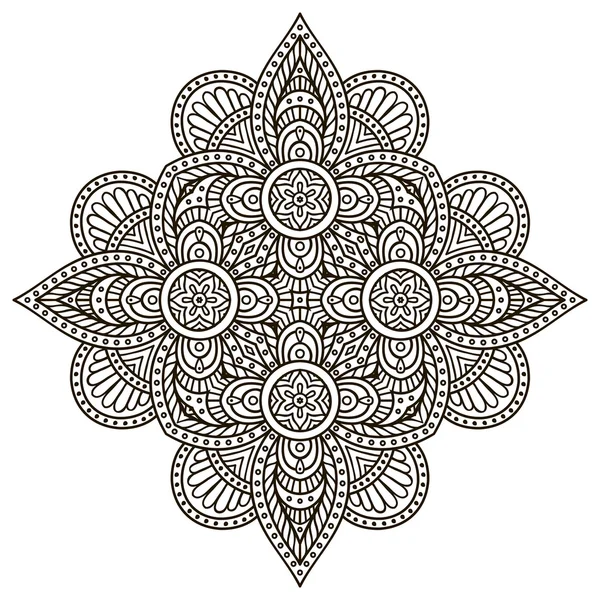 Mandala. Patrón de ornamento redondo — Archivo Imágenes Vectoriales