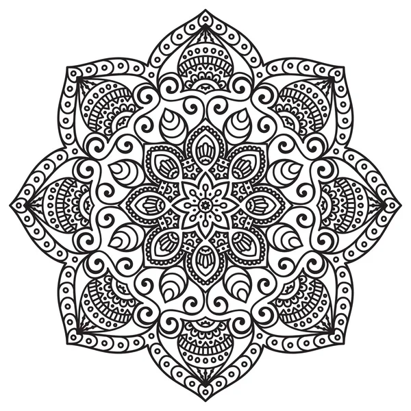 Mandala. Patrón de ornamento redondo — Archivo Imágenes Vectoriales