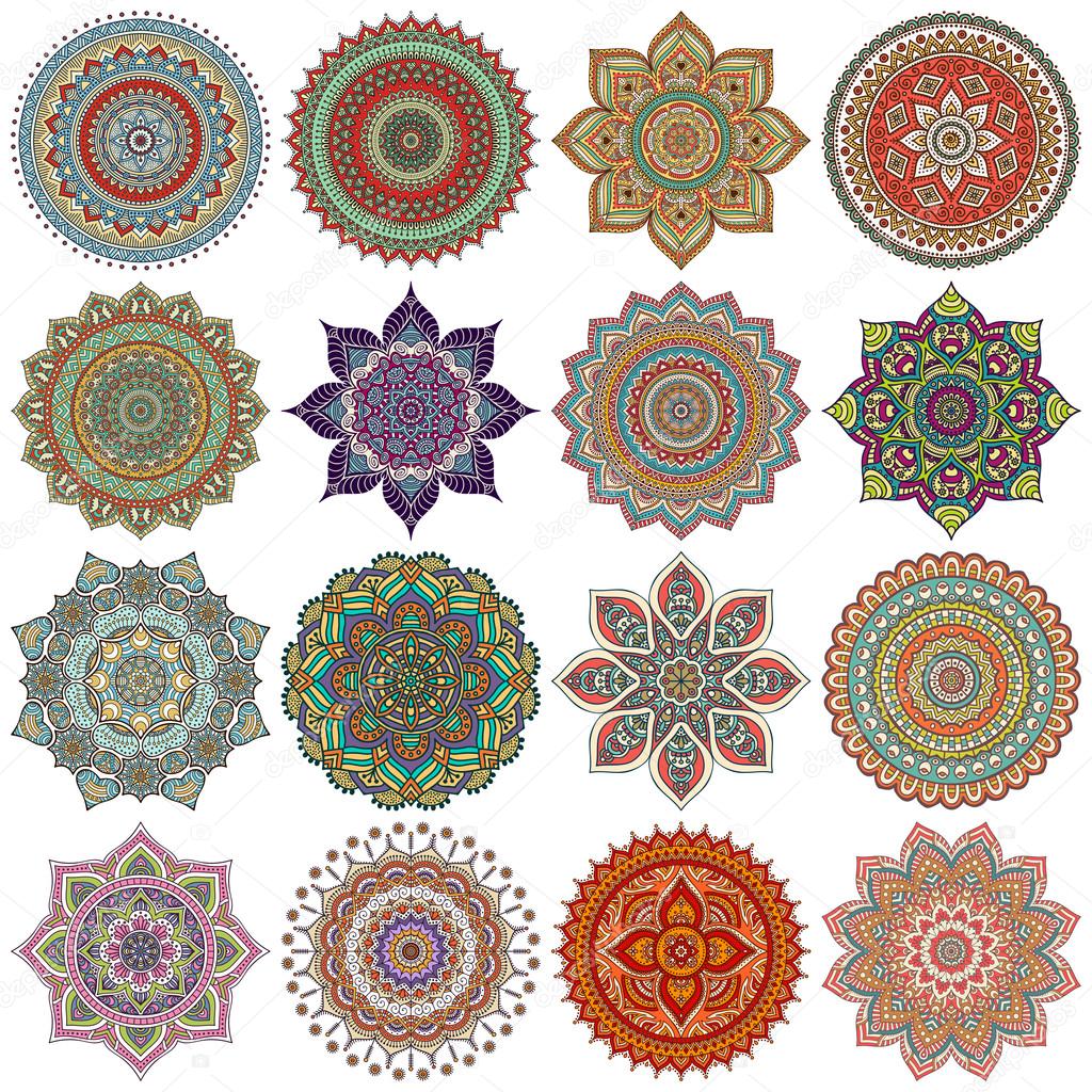 Mandala. Round Ornament Pattern set