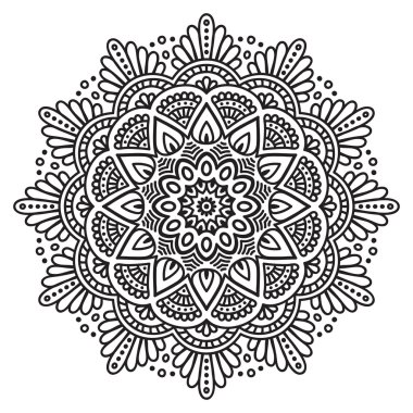 Mandala. yuvarlak süsleme desen