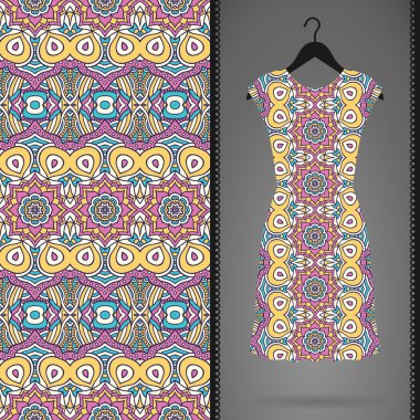 Elbise ve Dikişsiz desen kartı