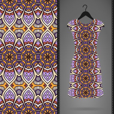 Elbise ve Dikişsiz desen kartı