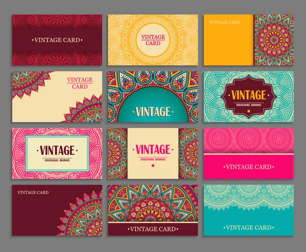 Set retro business cards — Stock Vector