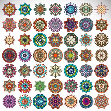 Vektör mandala toplama.