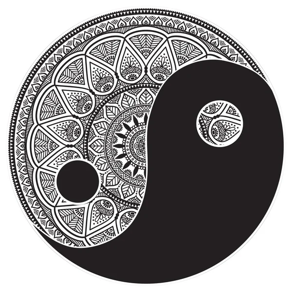 Mandala. runda prydnad mönster — Stock vektor