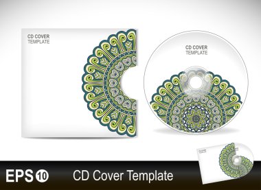 CD kapak tasarımı template.vector illüstrasyon