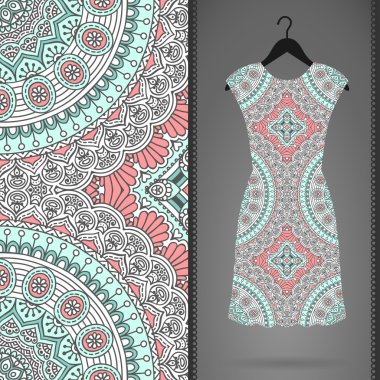 Seamless pattern with dress
