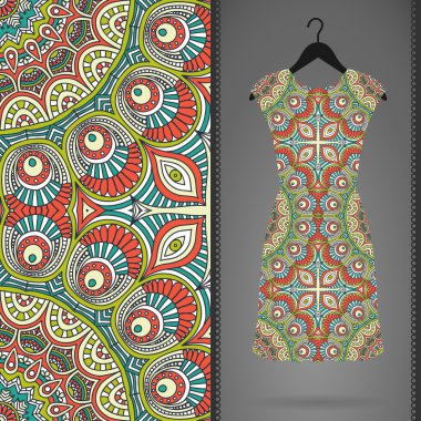 Seamless pattern with dress