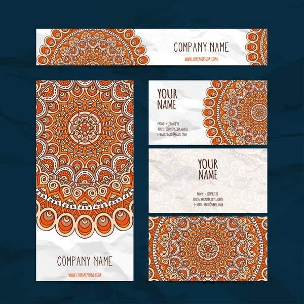 Kartvizit. Vintage dekor elementleri. 