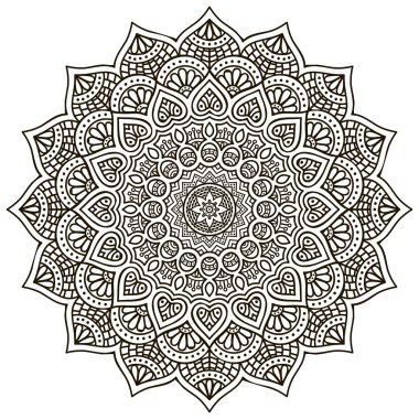 Mandala. yuvarlak süsleme desen