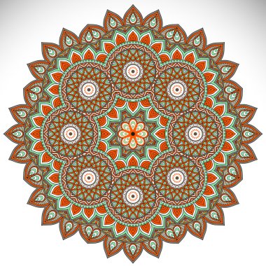 Mandala. yuvarlak süsleme desen