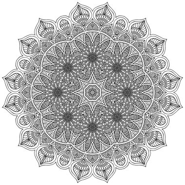 Mandala. yuvarlak süsleme desen