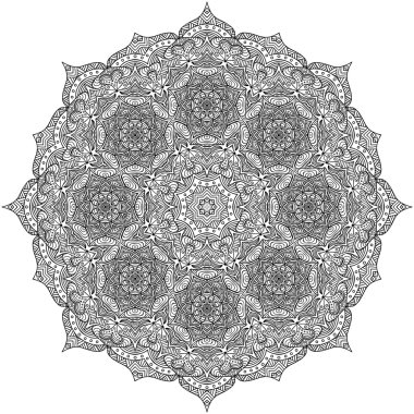 Mandala. yuvarlak süsleme desen