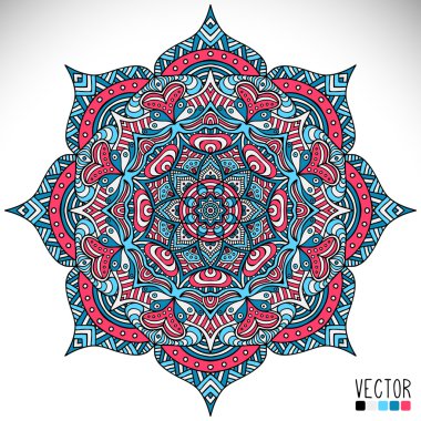 Mandala. yuvarlak süsleme desen