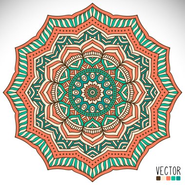 Mandala. yuvarlak süsleme desen