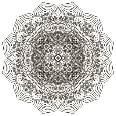 Mandala. yuvarlak süsleme desen