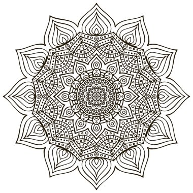 Mandala. yuvarlak süsleme desen