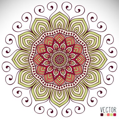 Mandala. yuvarlak süsleme desen