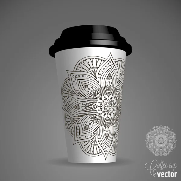 Vector illustration with a Cup — Stock Vector