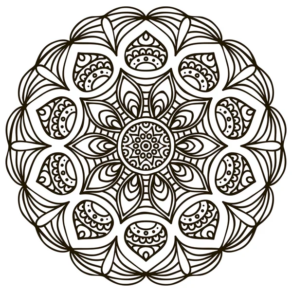 Mandala. Modèle d'ornement rond — Image vectorielle