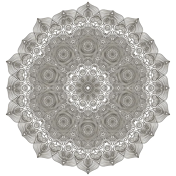 Mandala. Patrón de ornamento redondo — Vector de stock