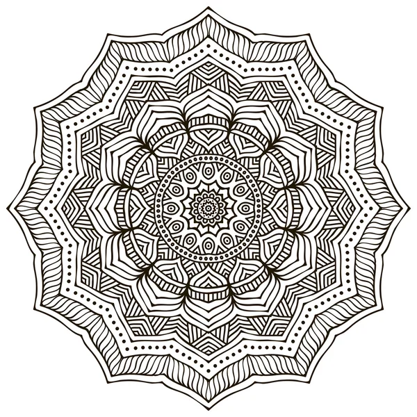 Mandala. Modèle d'ornement rond — Image vectorielle