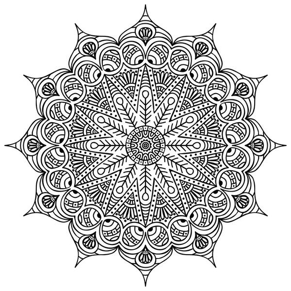 Mandala. Round Ornament Pattern — Stock Vector