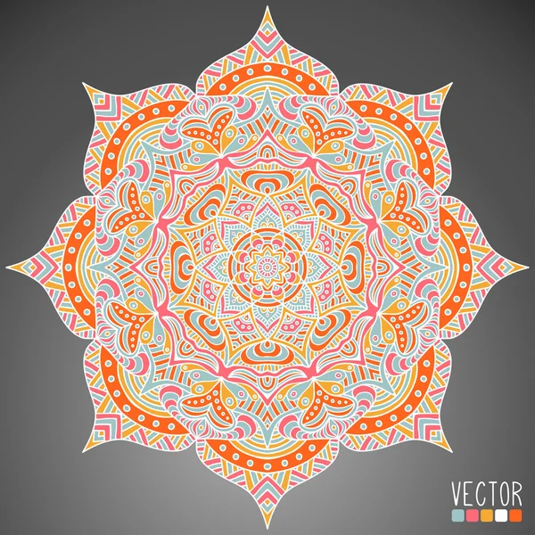 Mandala. Round Ornament Pattern — Stock Vector