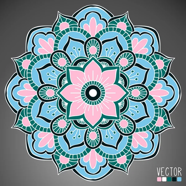 Mandala. Round Ornament Pattern — Stock Vector