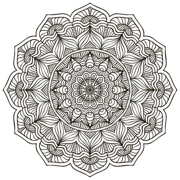 Mandala. Modello di ornamento rotondo — Vettoriale Stock