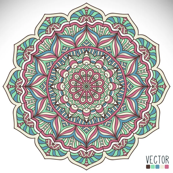 Mandala. Patrón de ornamento redondo — Archivo Imágenes Vectoriales