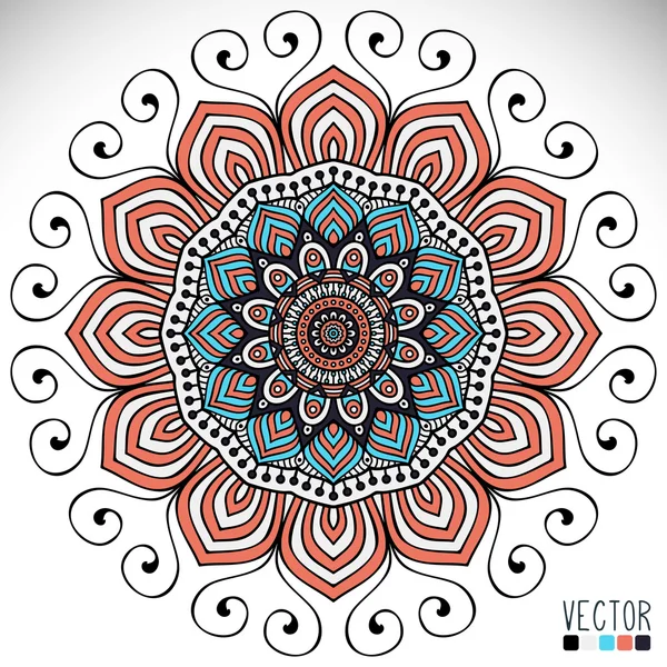 Mandala. Patrón de ornamento redondo — Vector de stock