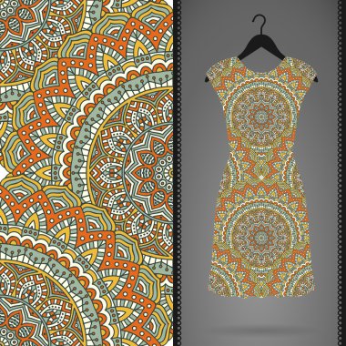 Elbise ve Dikişsiz desen kartı.