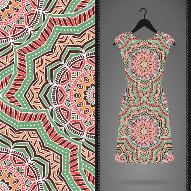 Elbise ve Dikişsiz desen kartı.