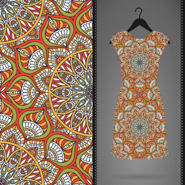 Elbise ve Dikişsiz desen kartı.