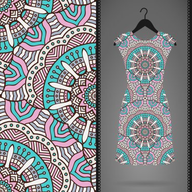 Elbise ve Dikişsiz desen kartı.