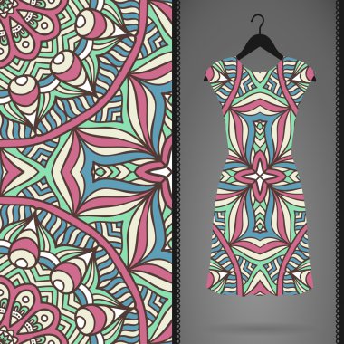 Elbise ve Dikişsiz desen kartı.