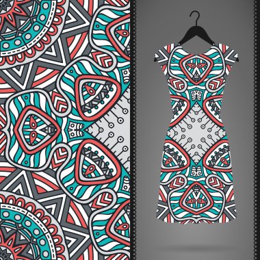 Elbise ve Dikişsiz desen kartı.