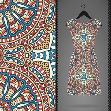Elbise ve Dikişsiz desen kartı.